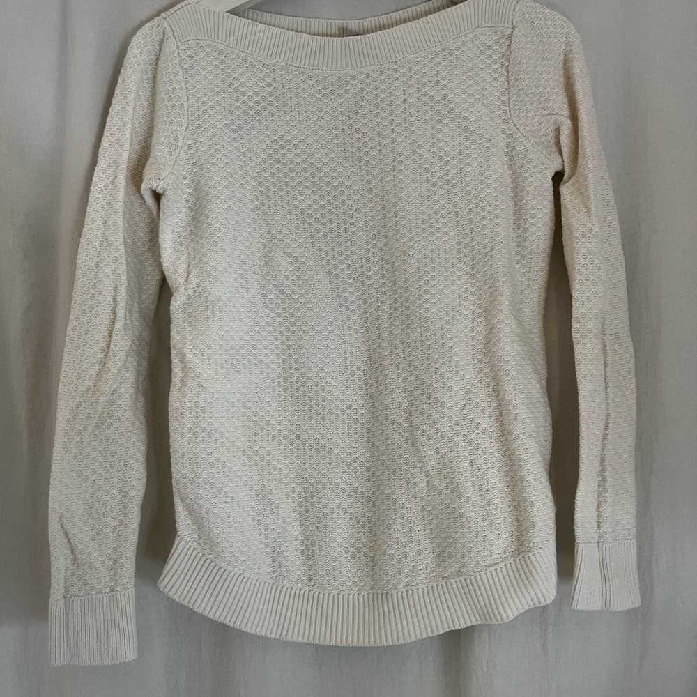 LOFT Off-White Textured Women's Sweater